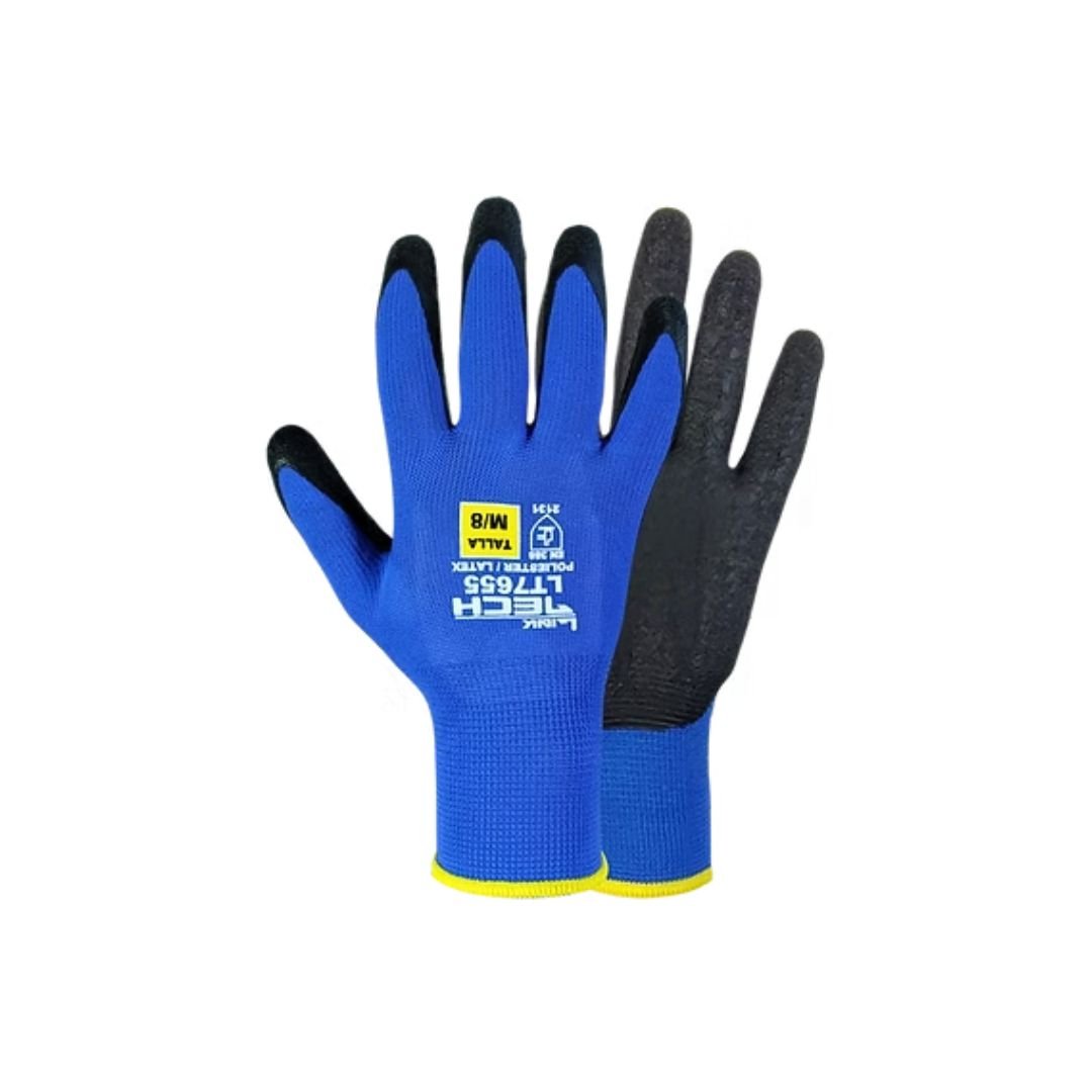 Guante Poliéster Látex Par