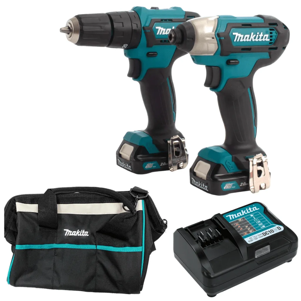 Combo Taladro Percutor HP333D + Atornillador TD110D Makita 12V CLX228