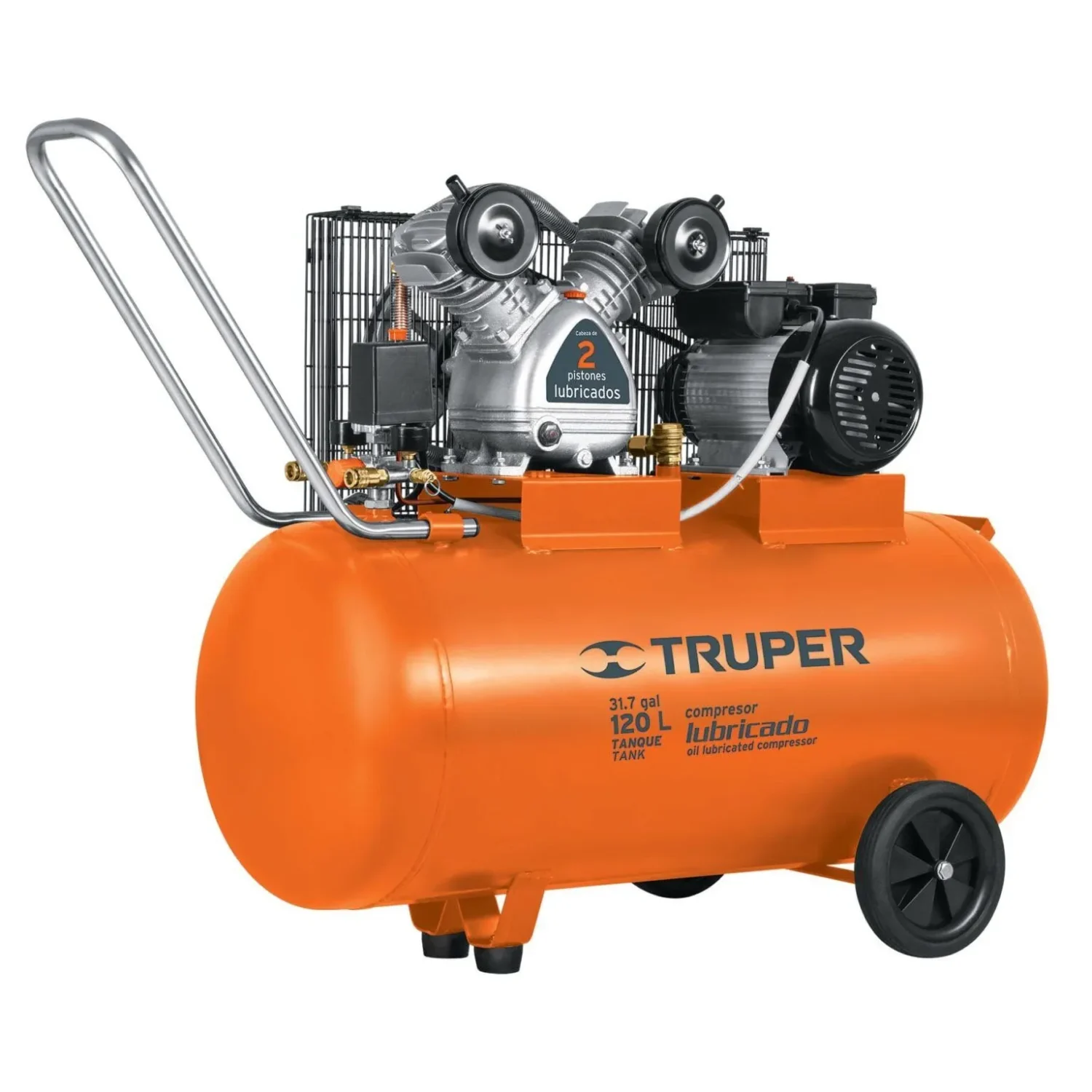 Compresor de Aire Lubricado Truper 4.0hp 120lt 2F/220V 19359