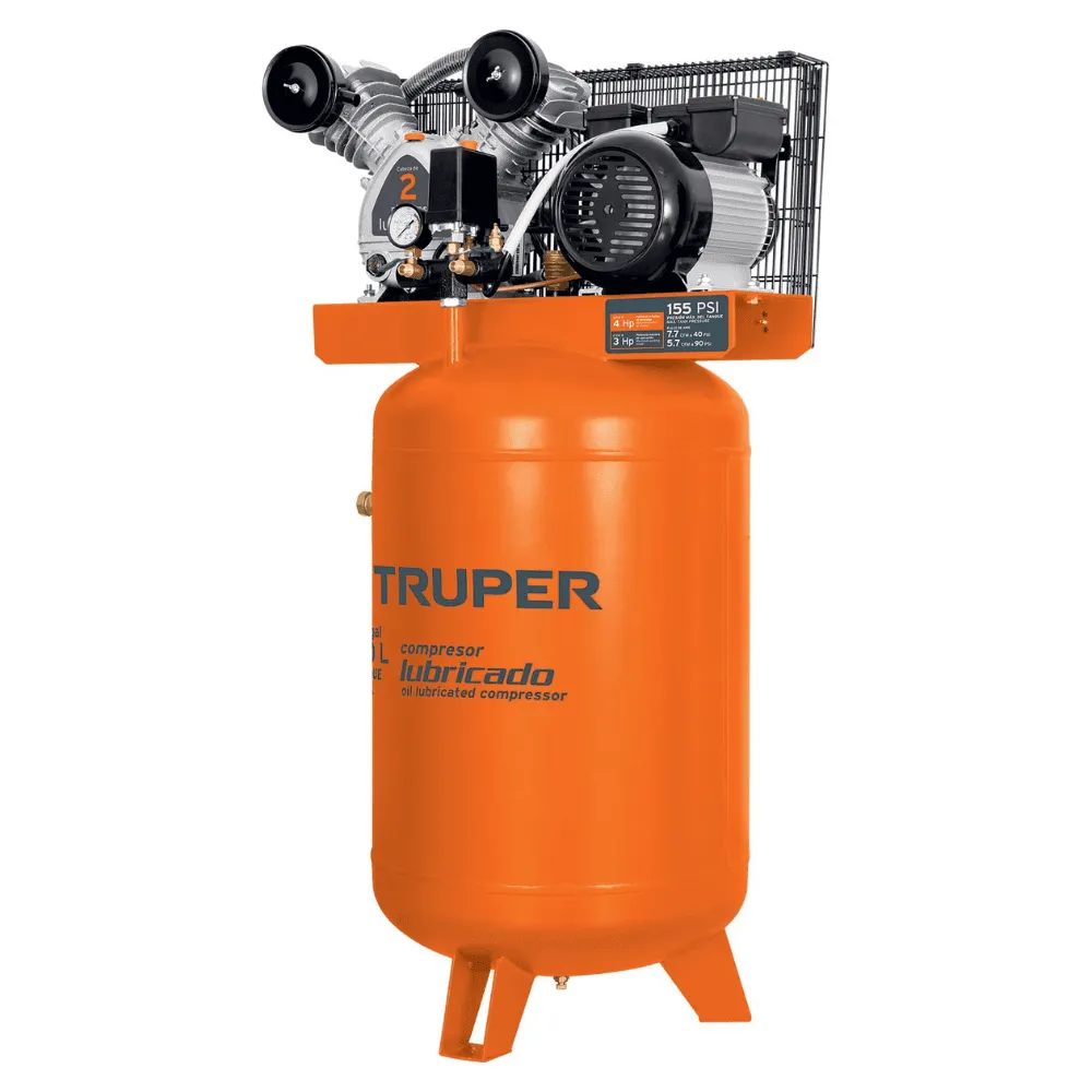 Compresor de Aire Vertical Truper 120Lts 4hp 220V 19358