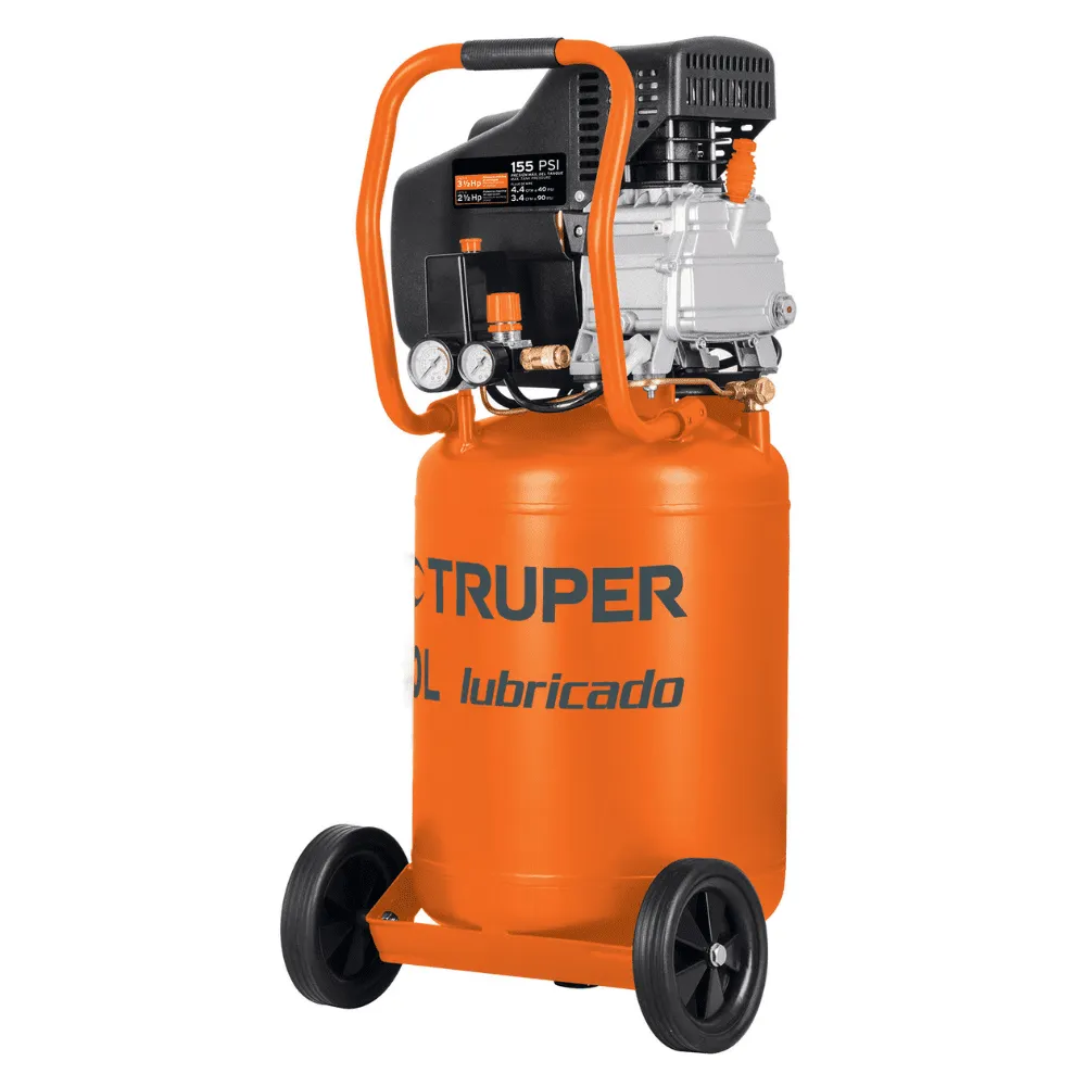 Compresor de Aire Vertical Truper 50Lts 3 1/2hp 19360