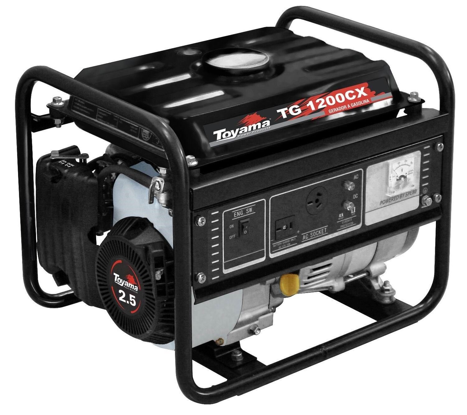 PLANTA ELÉCTRICA TG1200CX TOYAMA 1,2KVA MONOFÁSICA / CAPACITOR ARRANQUE MANUAL